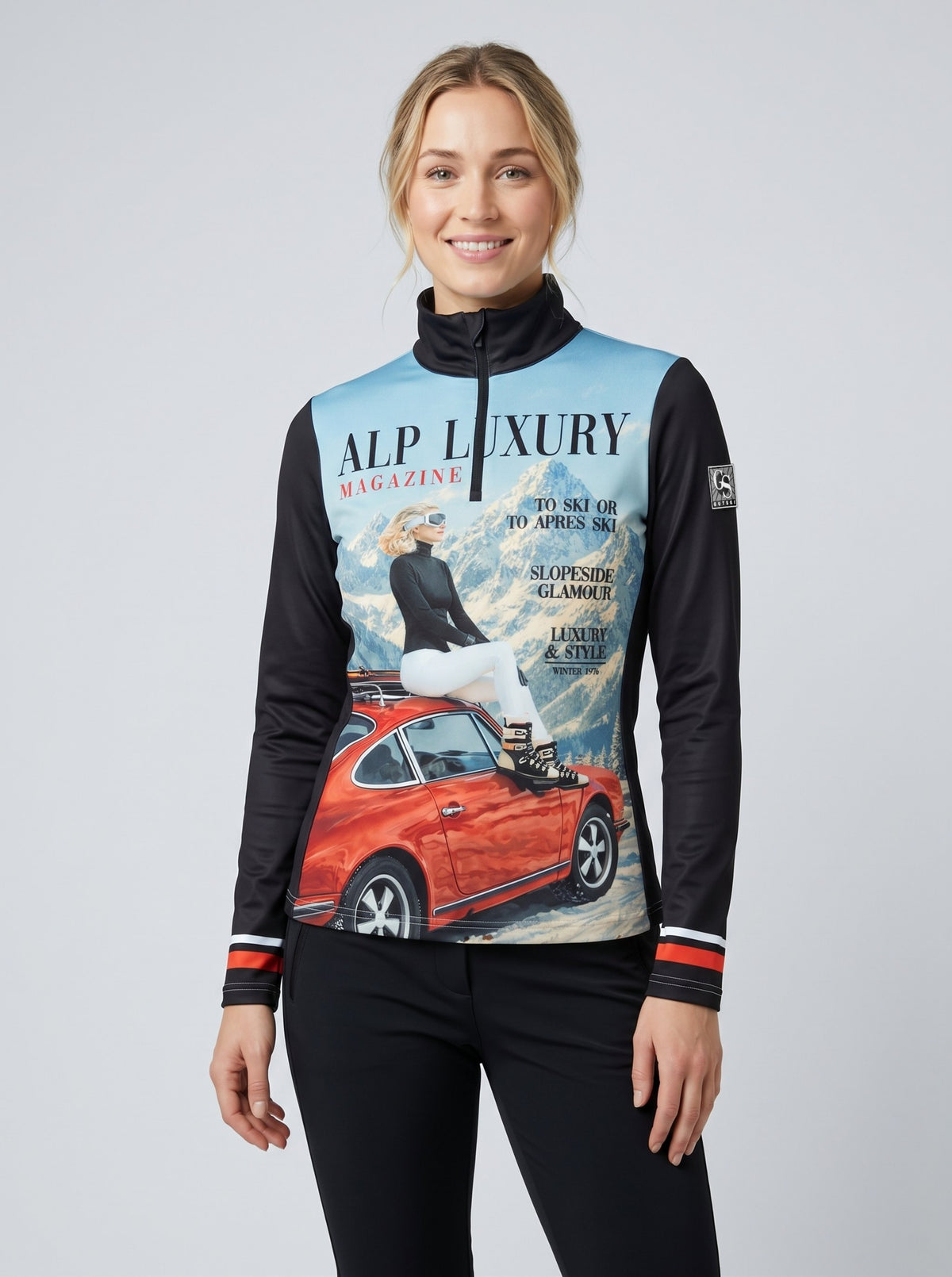 Gutski Alp Luxury dames-skipully in zwart, voorkant