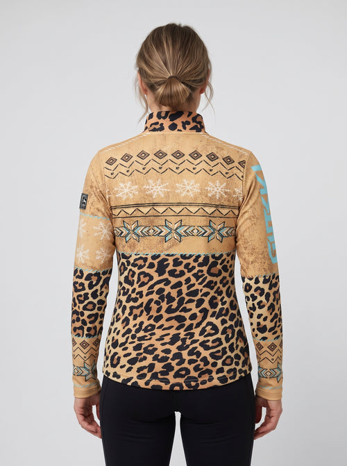 Gutski Alpine Safari Skipullover für Damen in Petrol, Rückseite