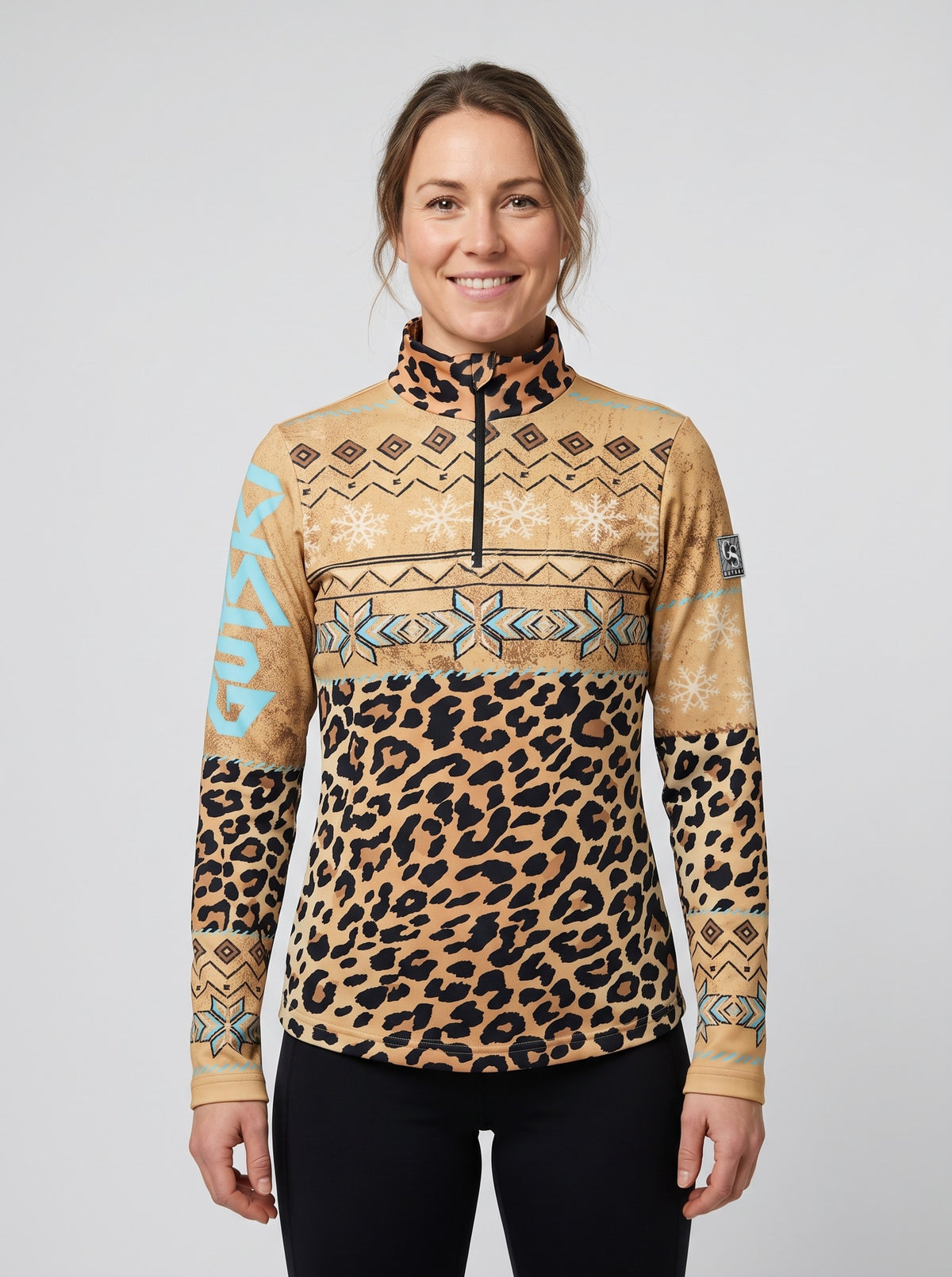 Gutski Alpine Safari dames-skipully in teal, voorkant