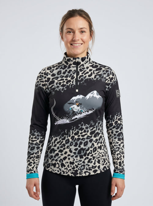 Gutski Après-Ski Spritz Skipullover für Damen in Sturmgrau, Vorderseite