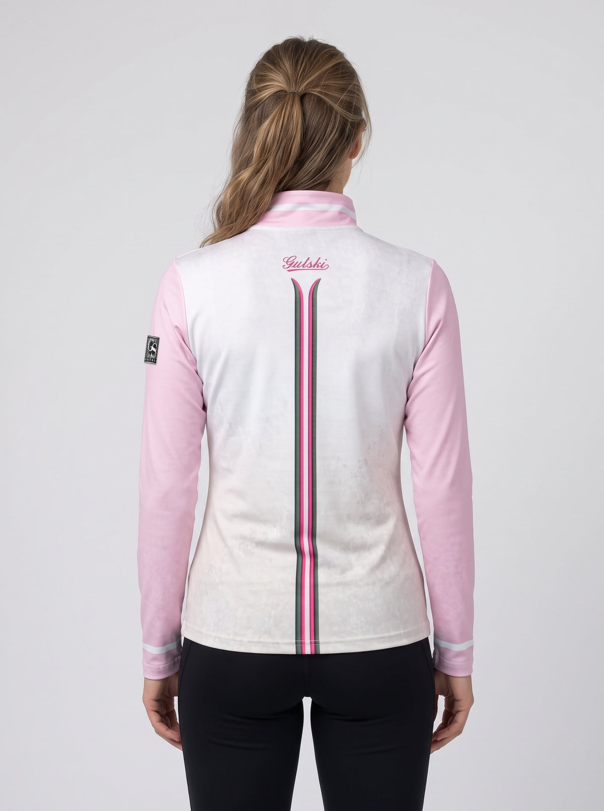 Gutski Miss Ski women's ski midlayer in pink, back