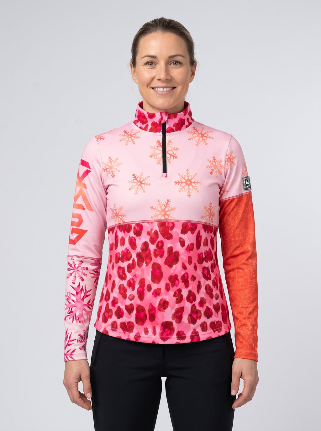 Gutski Sunrise Spritz dames-skipully in roze, voorkant