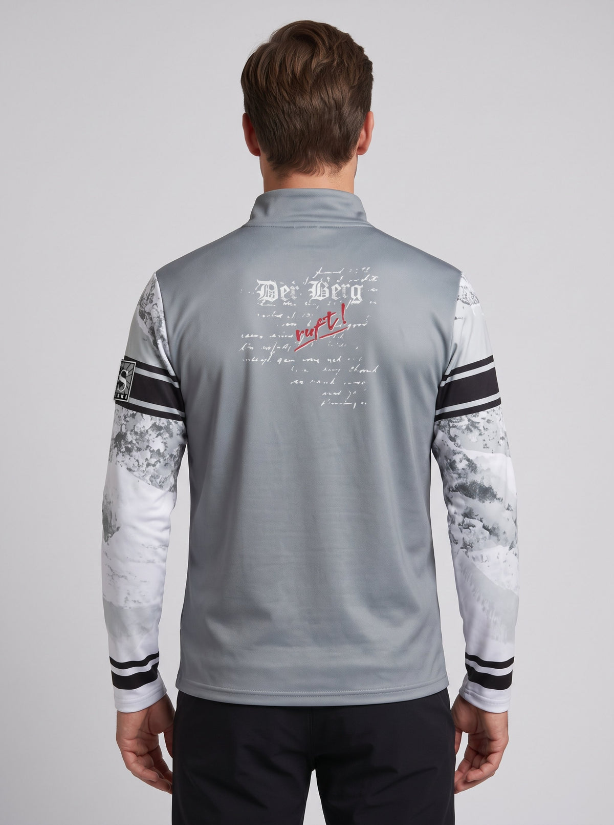 Gutski Der Berg Ruft men's ski midlayer in white, back