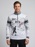 Gutski Der Berg Ruft men's ski midlayer in white, front