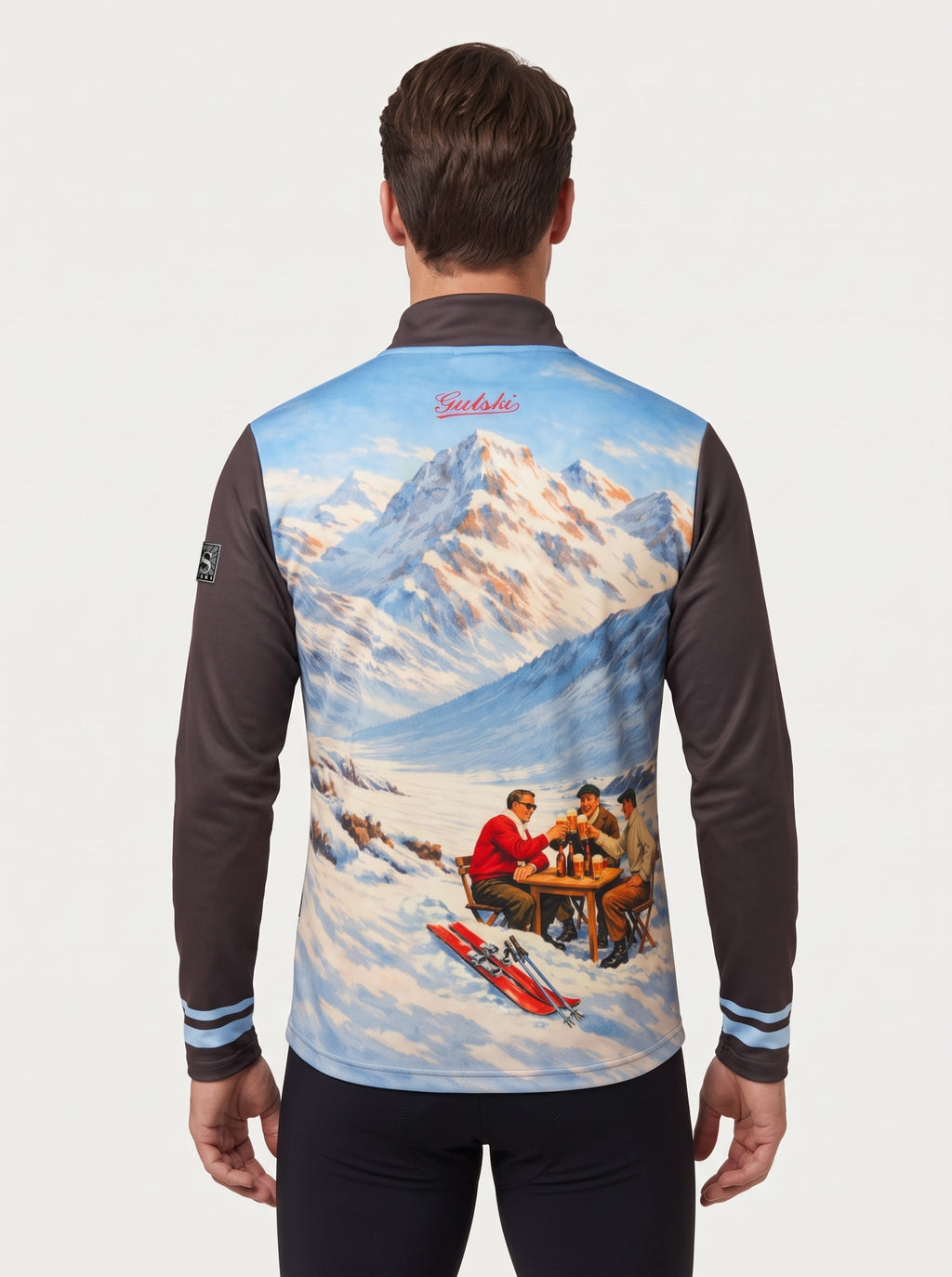 Gutski Out of Office Skipullover für Herren in Blau, Rückseite
