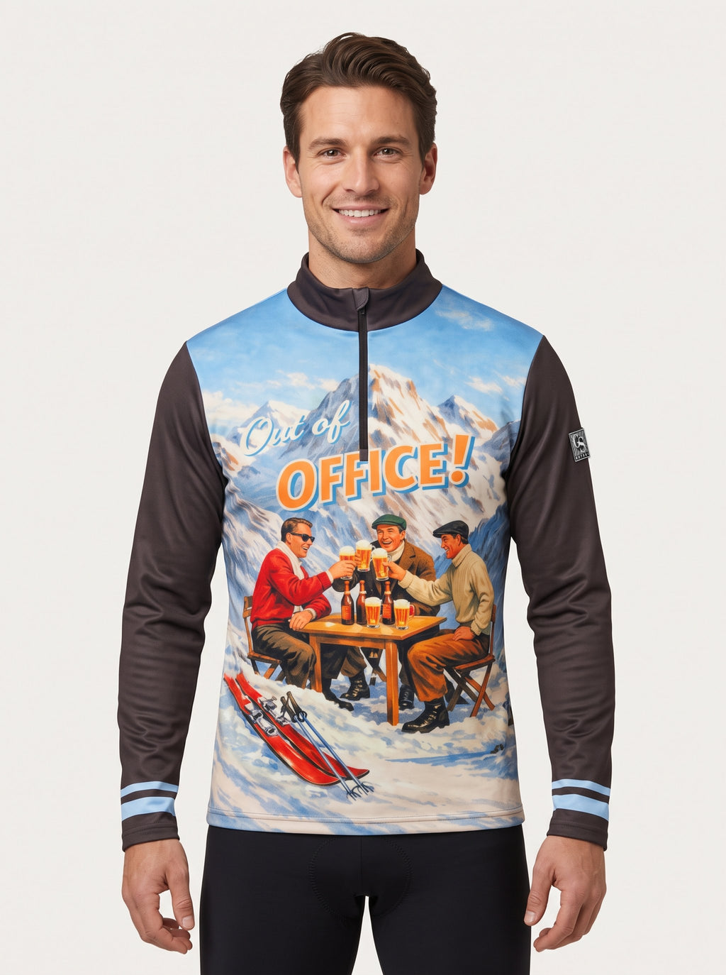 Gutski Out of Office Skipullover für Herren in Blau, Vorderseite