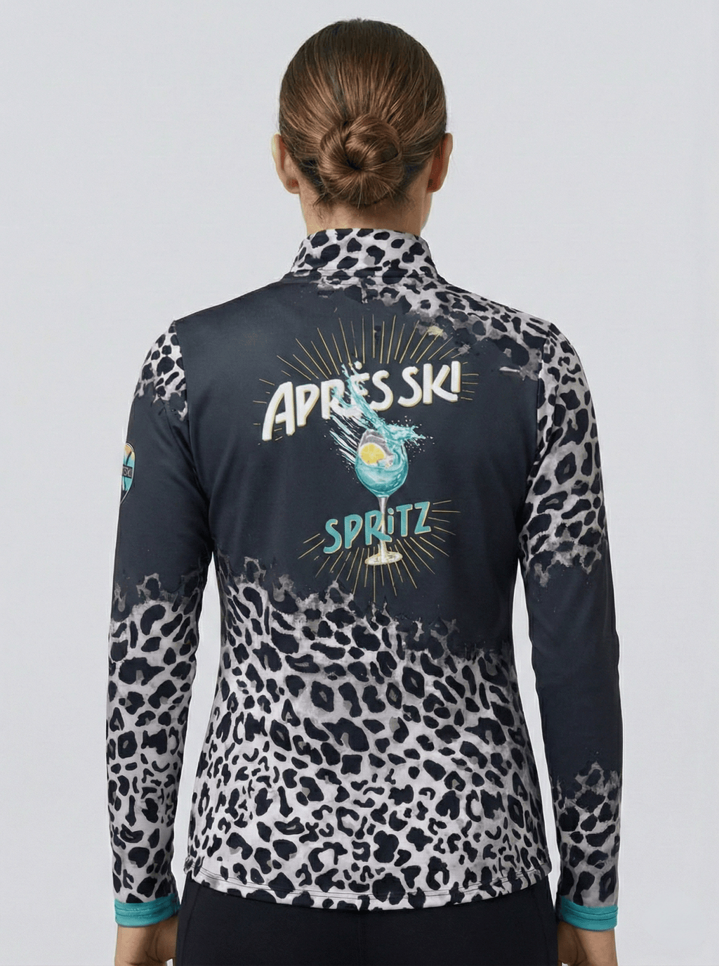 Skipully rugzijde met Blue Curaçao Spritz cocktail print.