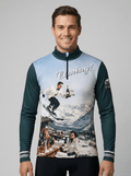 Gutski Champagne Service vintage skipully heren vooraanzicht met ski-ober en tekst Coming!
