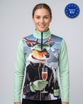Champagnehirsch 26/27 skipully dames in mint, voorkant