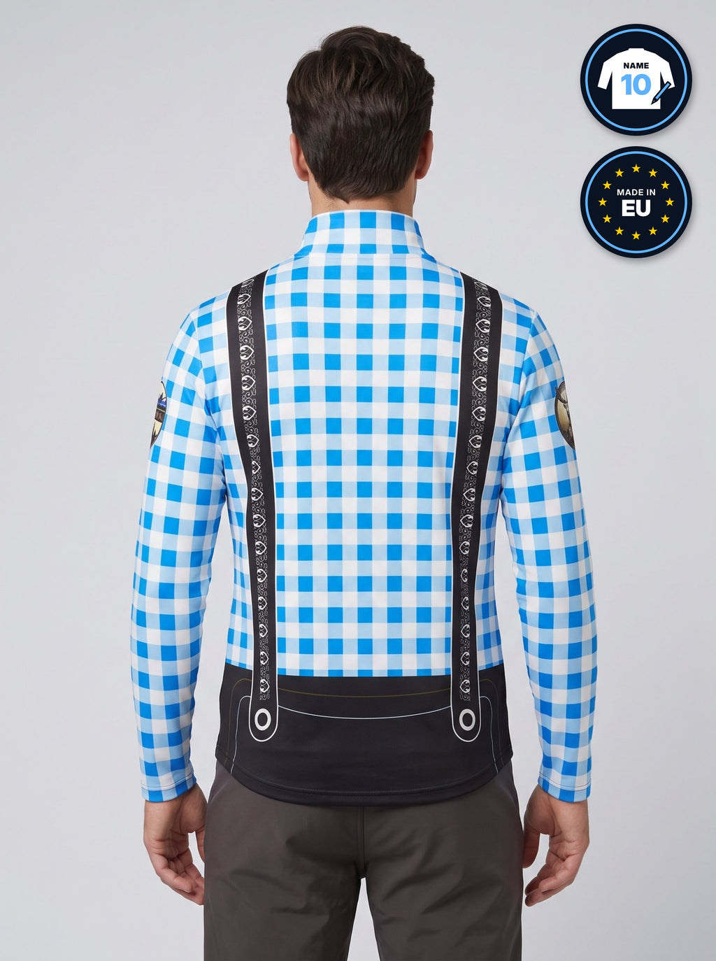 Lederhosen Skipully – met eigen naam & nummer