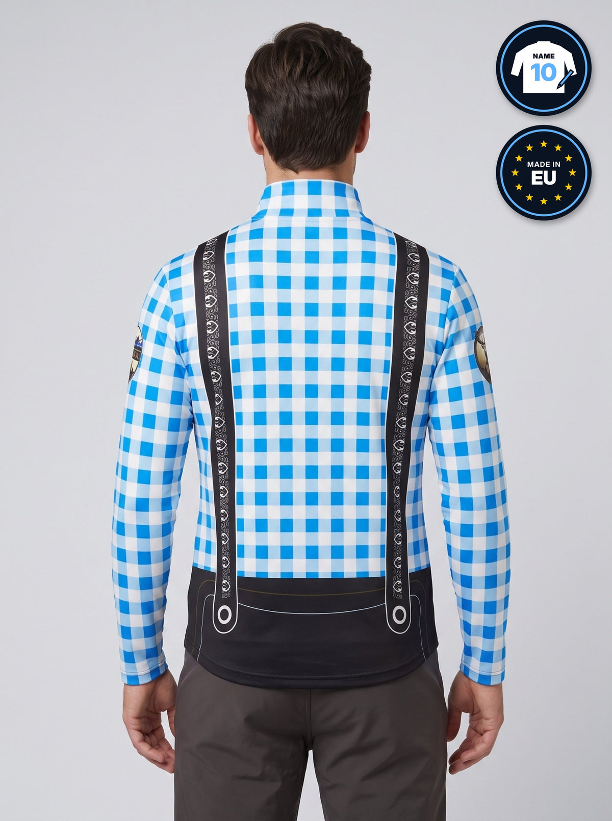 Lederhosen Skipully – met eigen naam & nummer